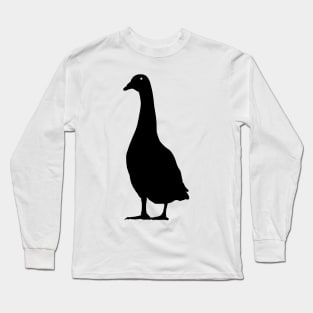 Goose Black Silhouette Animal Pet Cool Style Long Sleeve T-Shirt